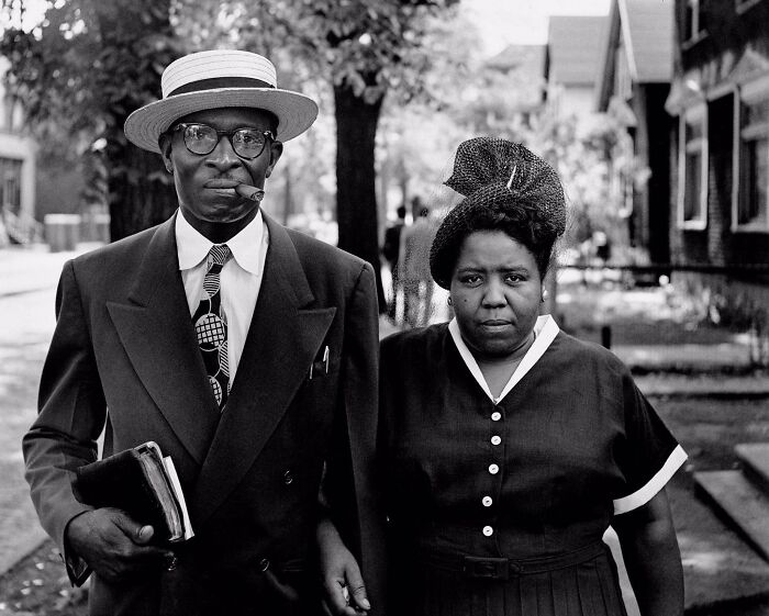 Husband And Wife, Sunday Morning, Detriot, Michigan, 1950 By Gordon Parks. He Had Been Sent Back To Fort Scott (Where He Lived Until He Was 16) By Life Magazine To Find 11 Members Of His Segregated Elementary School And See What Became Of Them. The Story Was Never Published