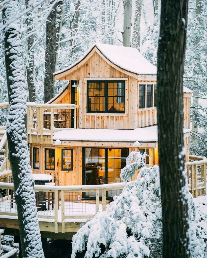 Winter Cabin In Hocking Hills, Ohio, By Levimkelly