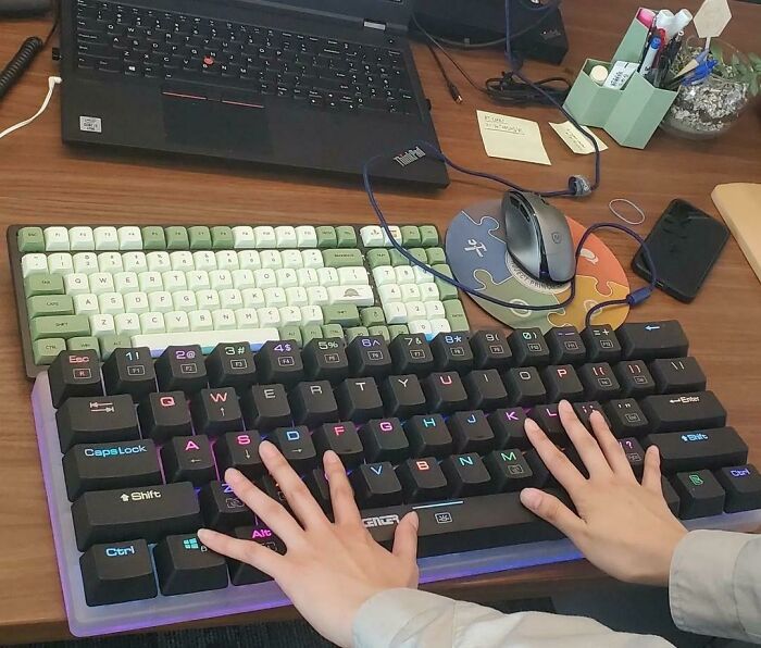 This Keyboard, Hands For Scale