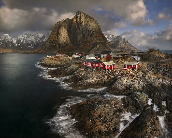 Fishing Village In Norway