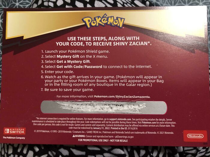 Finally Went To Scratch Off And Enter My Promo Code For A Shiny Pokémon When The Promo Code Literally Scratched Off