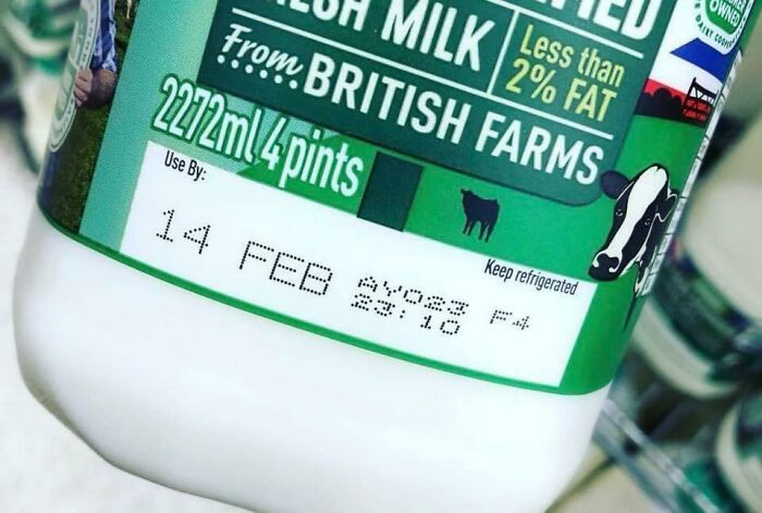 That Sad Moment When You Realize Your Milk Has A Valentine's Date But You Don't  