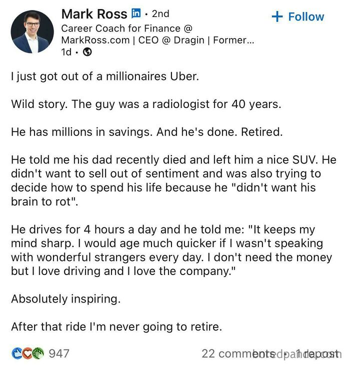 An Uber Driver Disclosed He’s A Millionaire To A Random Stranger!