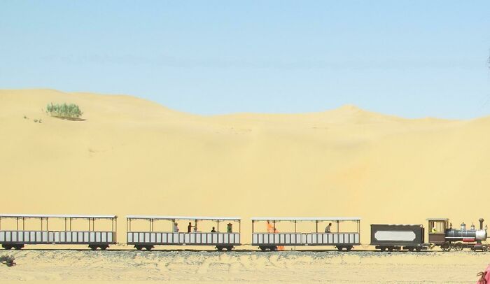 A Train In Inner Mongolia, China