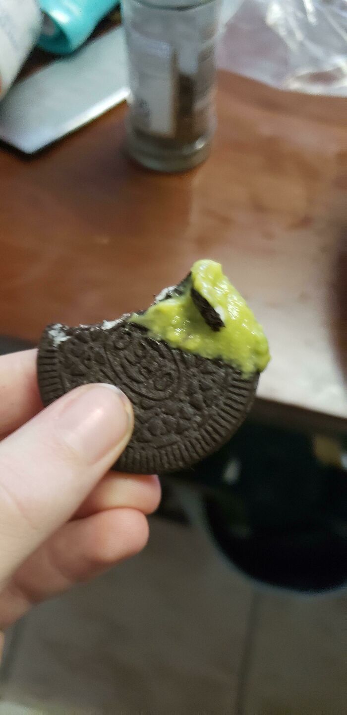 Guacamole On Oreos Is Delicious. It Has A Very Interesting Flavour Mix