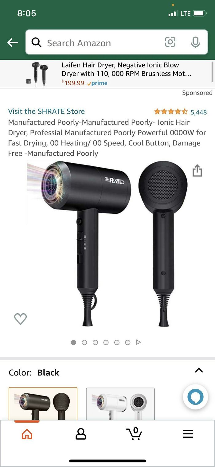 The Honest Title On This Poorly Manufactured Hair Dryer
