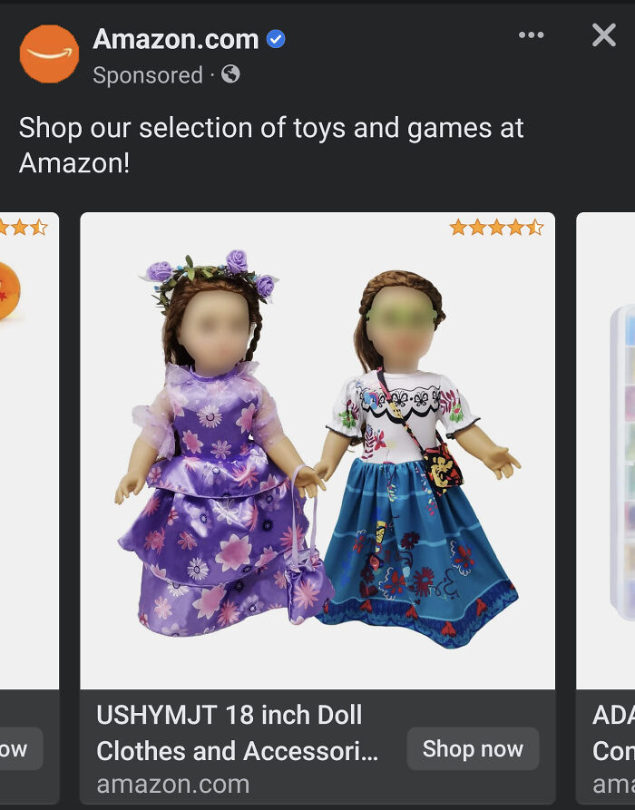 Um, Why Blur The Faces In Your Own Ad Amazon?