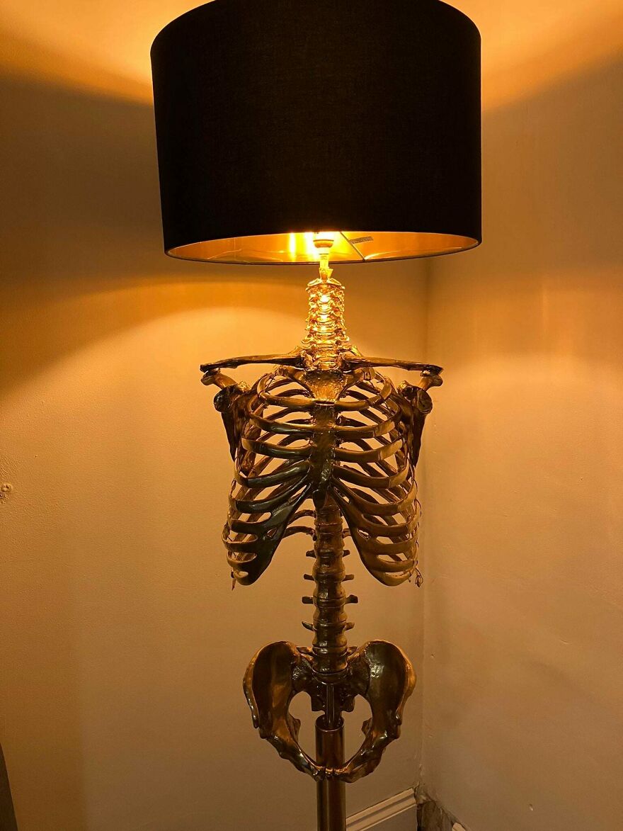 I Made A Skeleton Floor Lamp. Didn't Want To Pay £500 For One So Made It For £210