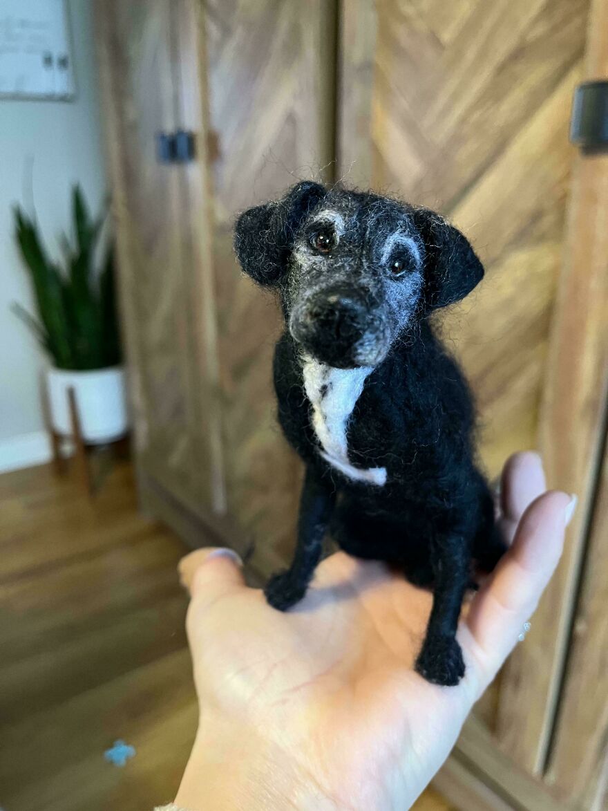 Check Out This Custom Needle Felted Dog I Just Finished!!!