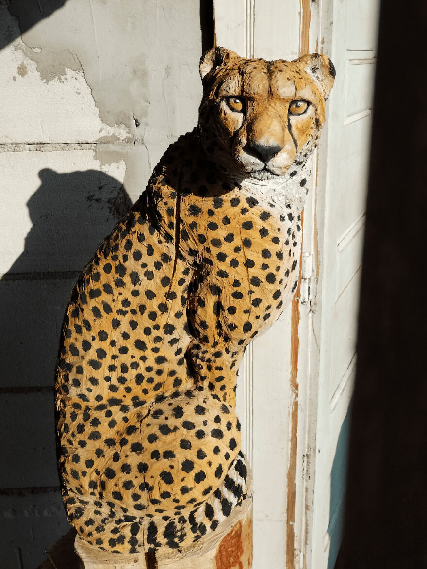 Cheetah Sculpture I Made
