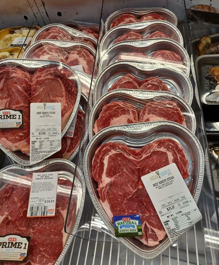 Nothing Says Happy Valentine's Day Like A Heart-Shaped Steak