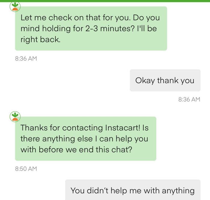 Instacart Support Is So Good