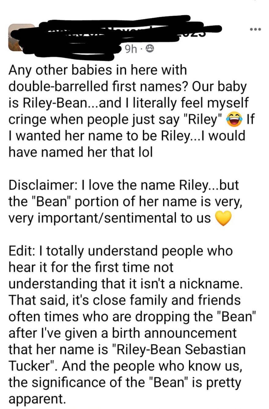 In My Due Date Group. Why Do People Name Their Babies As If They'll Never Grow Up Into Adults?