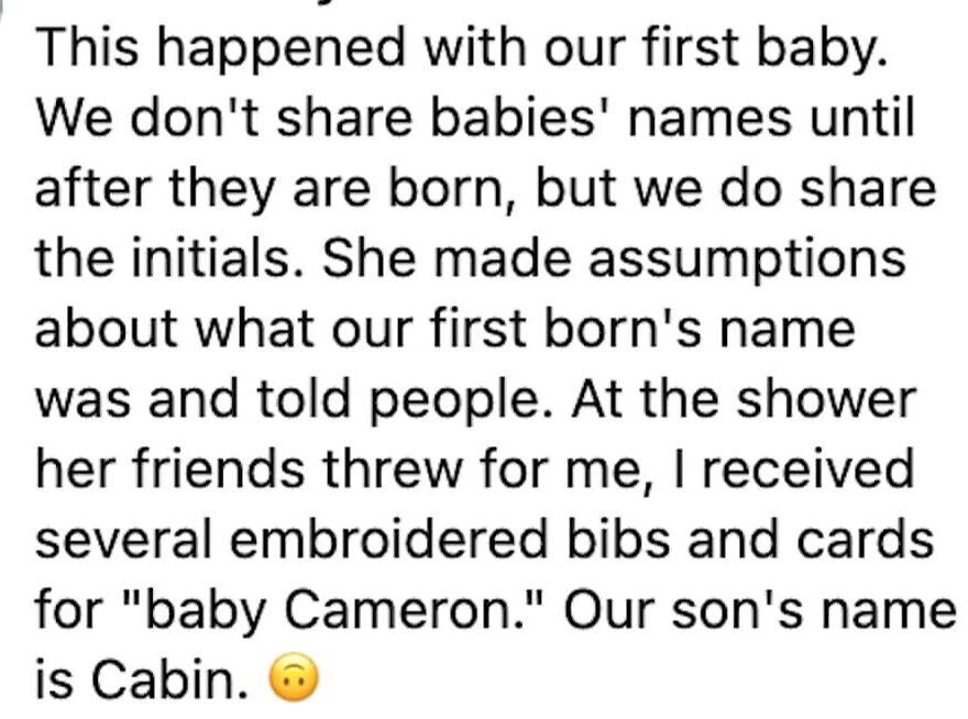 On A Facebook Video About The Mil Trying To Name Their Kid, This Comment Popped Up Trying To Relate To It. Y’all Cabin This Baby Would’ve Been Better Off Cameron