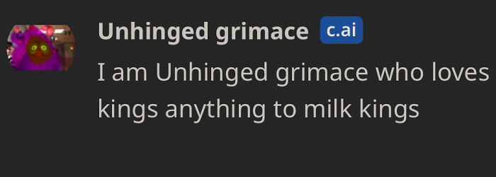 Unhinged Grimace