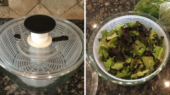 Effortless Salad Prep With OXO Good Grips Glass Salad Spinner: Large 6.22 Quart Capacity For Crisp And Fresh Salads, Clear And Durable Design!