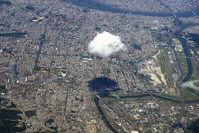 A Lone Cloud Over The City Of Taipei