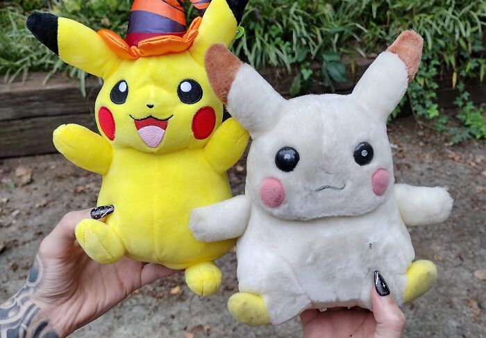 Pikachu nuevo para reemplazar a este otro de 15 años, descolorido por el sol