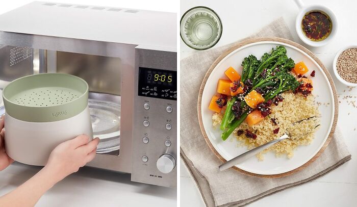 Effortless Cooking With Lekue Microwave Rice, Grain & Quinoa Cooker: Your Perfect Solution For Quick And Easy Meals, In Vibrant Green