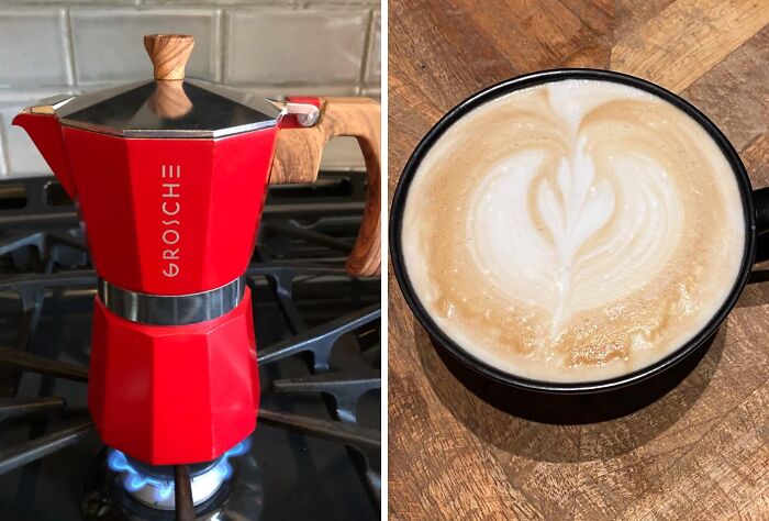 Craft Authentic Espresso At Home With The GROSCHE Milano Stovetop Espresso Maker: Enjoy 6 Cups Of Rich, Bold Flavor In Every Brew