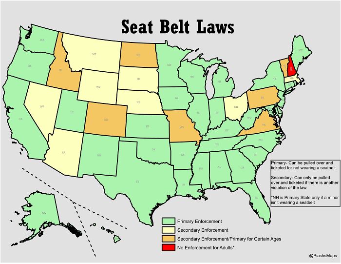 Seat Belt Laws In The US