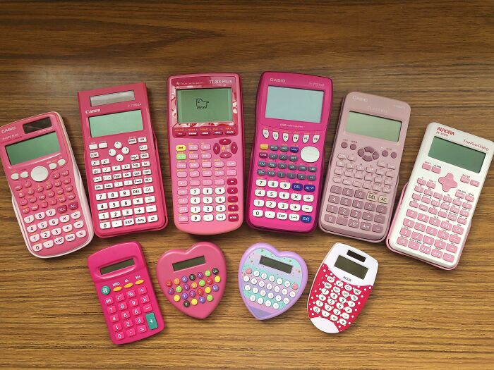 My Pink Calculator Collection