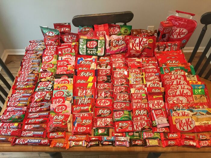 This Is Not My *entire* Kitkat Collection, But It’s My Most Recent Picture From About 3 Years Ago