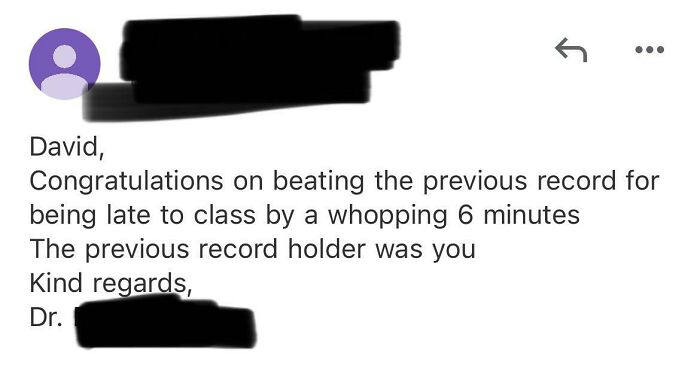This Passive-Aggressive Email I Received From A Professor