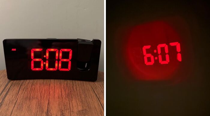  Goloza Projection Alarm Clock: Digital Timekeeping With 180° Rotatable Projector For Ultimate Convenience
