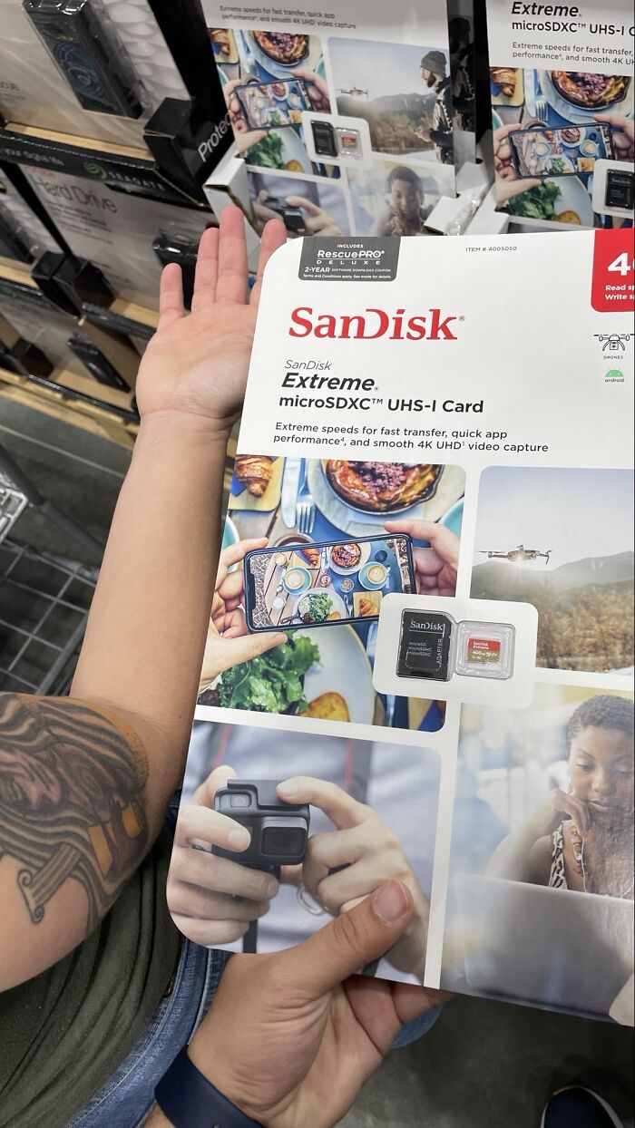 This Needlessly Large Packaging For A 20mm Sized Micro Sd Card