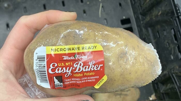This Potato I Found For Sale At Walmart Earlier. It’s Just A Regular Potato. You Can Microwave Those Anyways