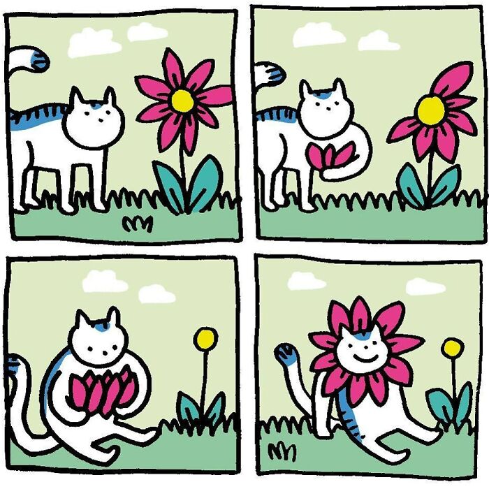 Humorous And Adorable Cat Comic By Pussloose