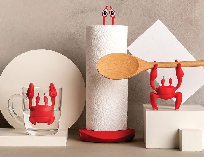 Rest Your Utensils In Style With OTOTO Red The Crab Silicone Utensil Rest: A Fun And Functional Addition To Your Kitchen!