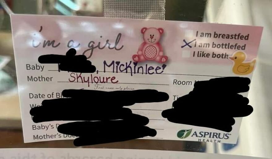 Mother Skyloure Has Baby Mickinlee... (No, Skyloure Is Not The Surname)