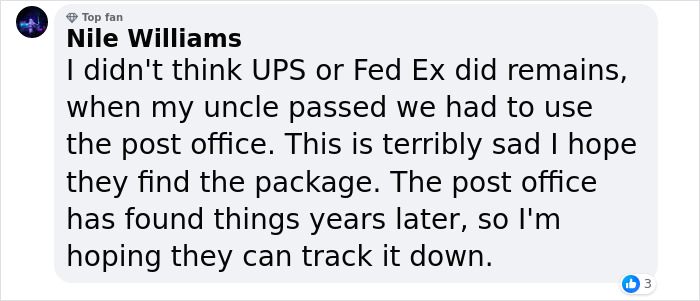 “No Amount Of Money Could Make That Right”: UPS Loses Package With Teen’s Ashes, Offers Mom $135