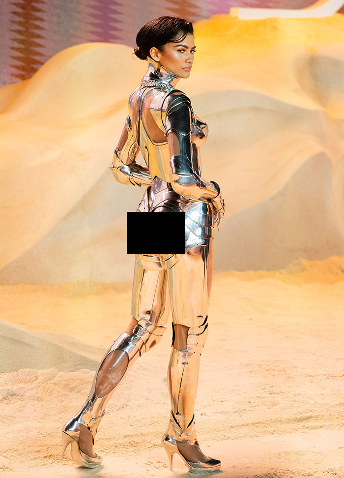 Zendaya Wore A Robotic Look With Plexiglass Panels, And Social Media Has The Same Odd Question