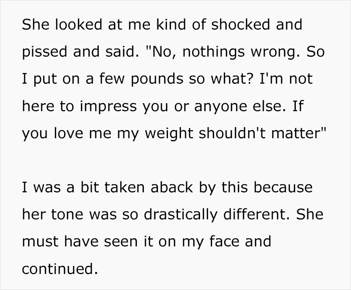 Man Wonders If He Would Be Wrong To Dump His GF Because Her Weight Gain Grosses Him Out
