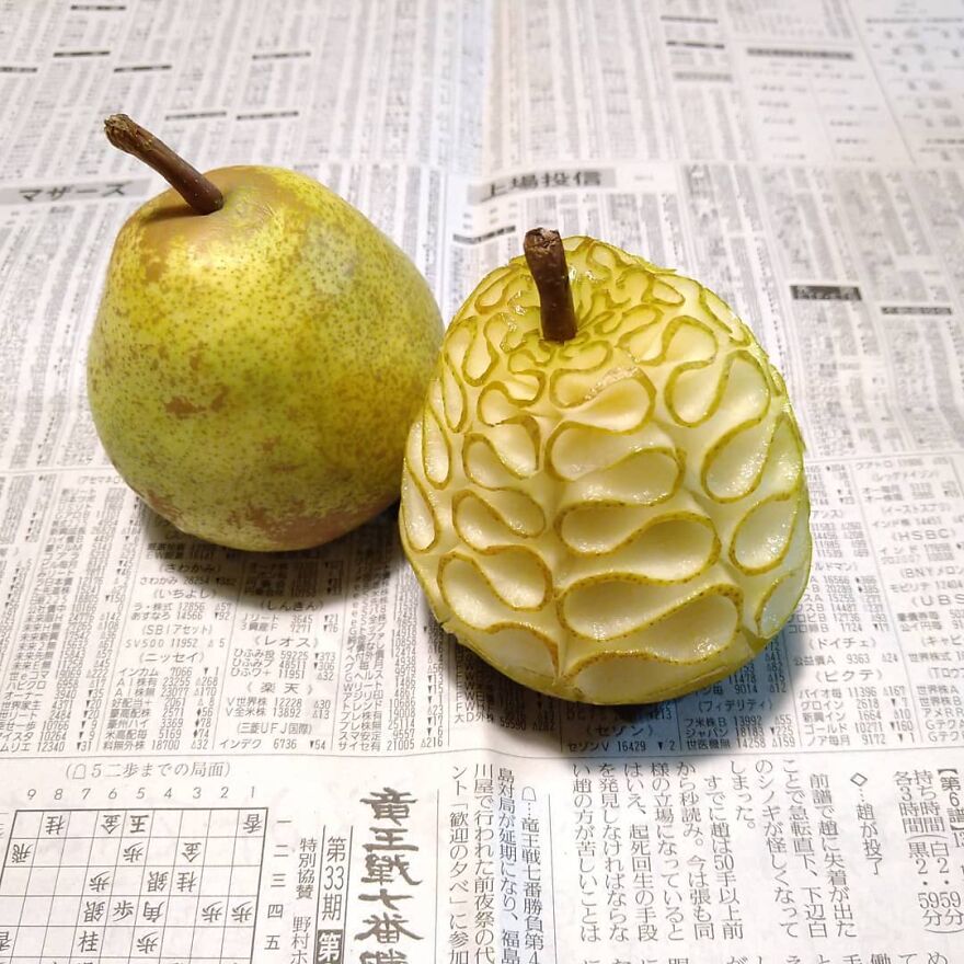 Gaku Carving, A Food Carving Artist, Changes Vegetables And Fruits Into Surprising Artworks (New Pics)