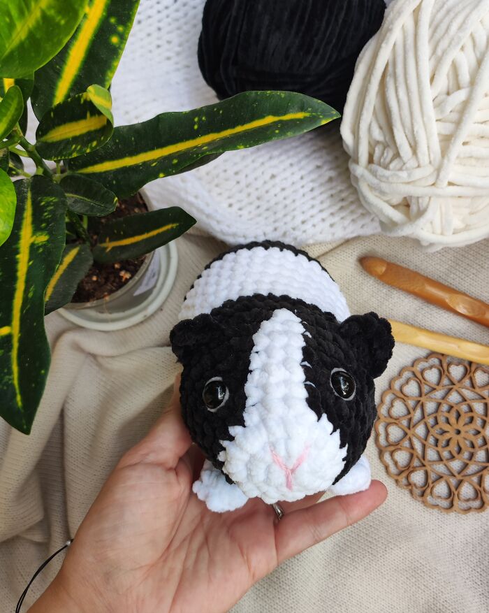 My Crochet Guinea Pig Toys From The Same Pattern But In Different Colors (15 Pics)
