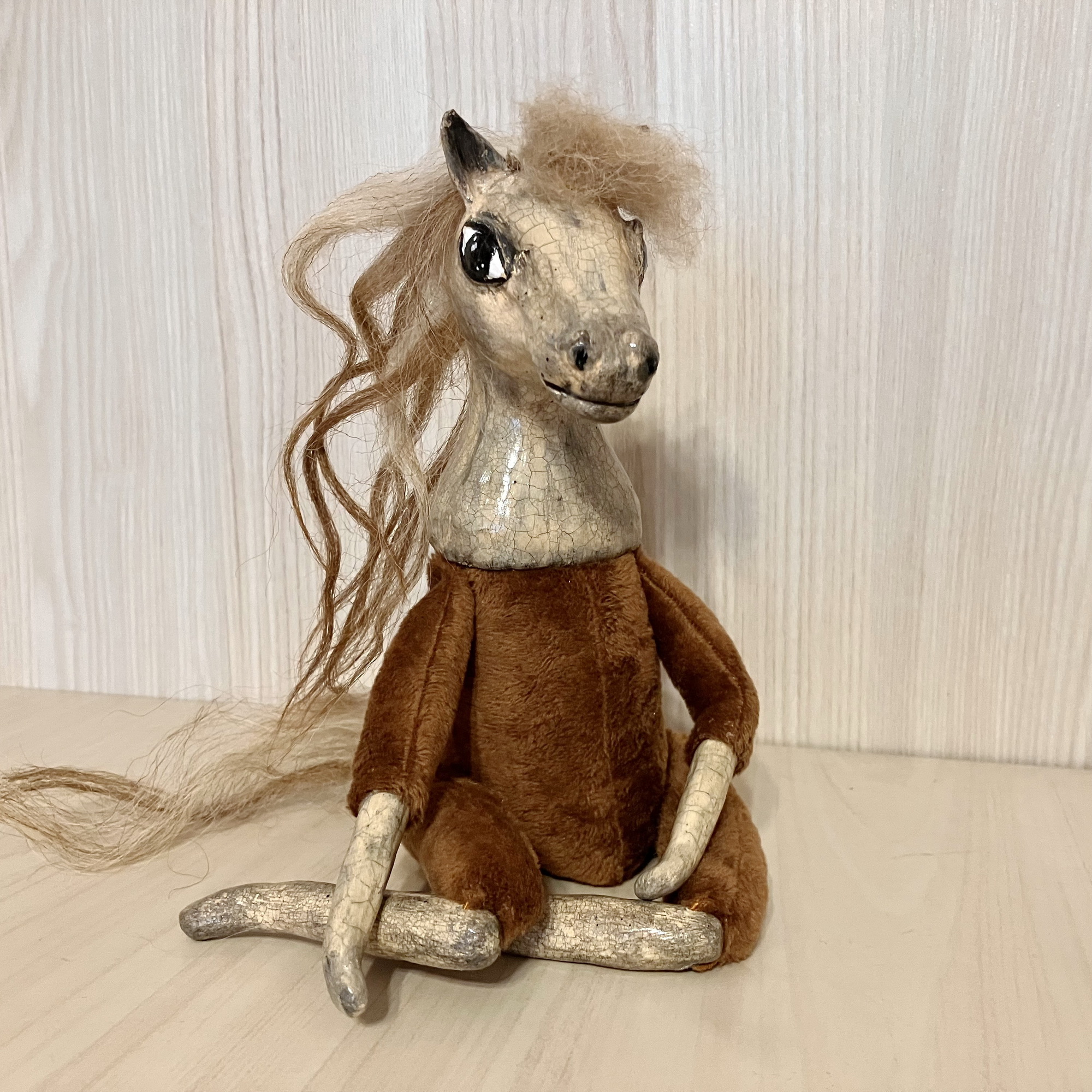 Poseable Art Doll Animal Horse Figurine – Ooak Boudoir Doll