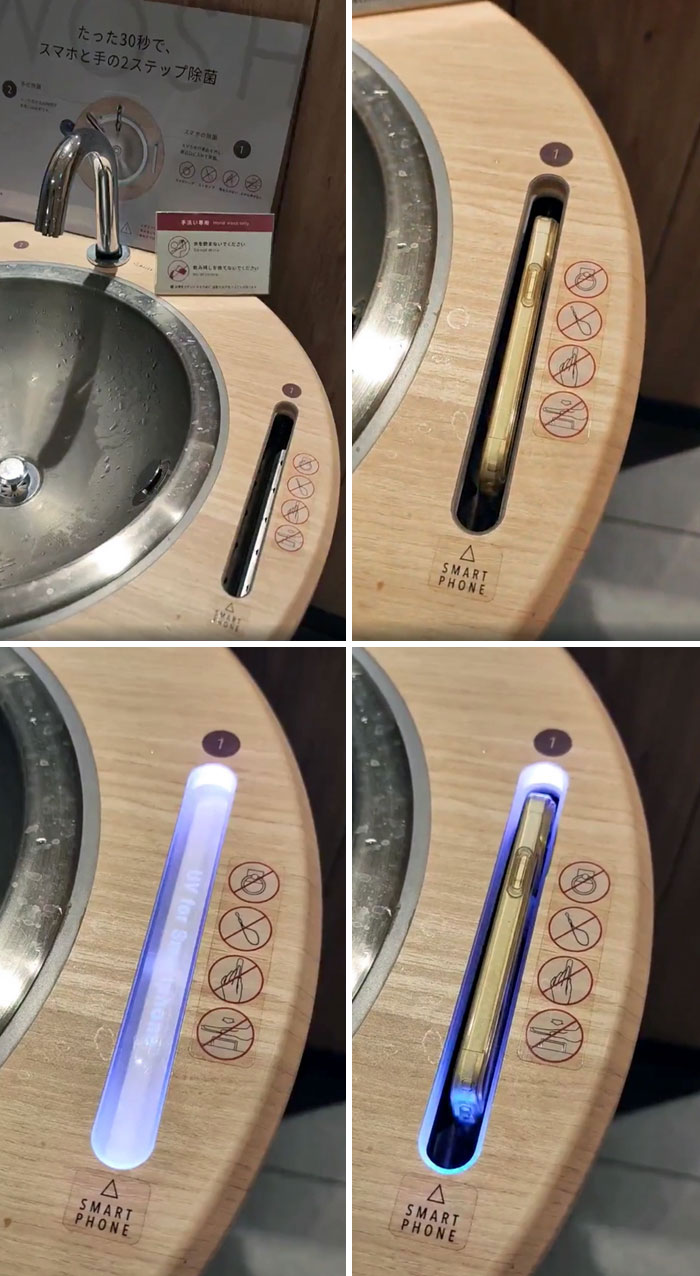 This Is How Smartphones At Local Japanese Fast Food Restaurants Are Disinfected