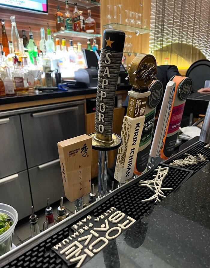 This Sapporo Beer Tap Is A Samurai Sword Handle
