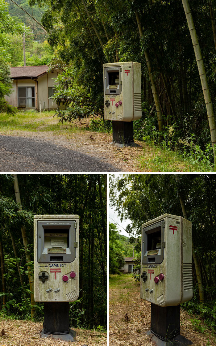 Game Boy-Shaped Mailbox In The Mountains Of Shikoku