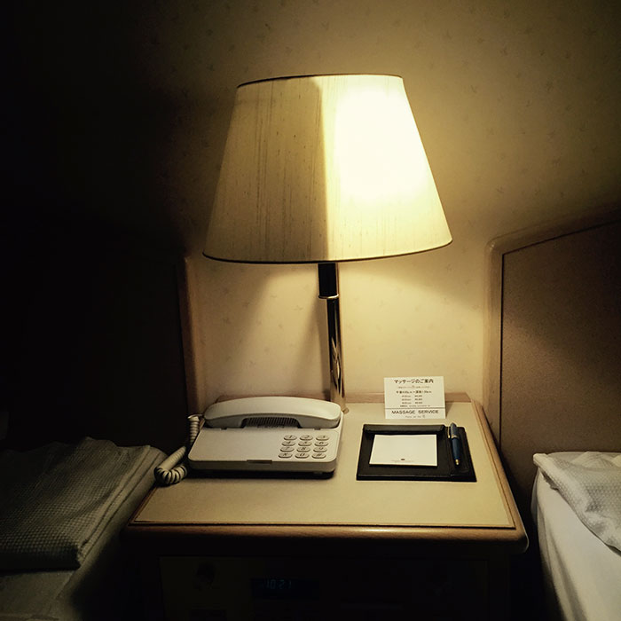 This Bedside Lamp At My Hotel In Japan Can Be Half-Lit