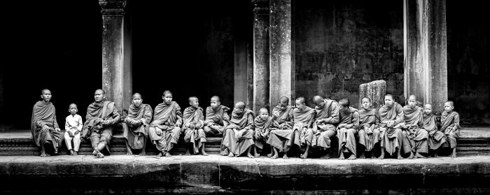 3rd Place In The Street Category: "17 And A Half Monks" By Marcelo Silva