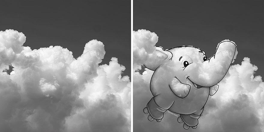 This Artist Continues To Create Drawings Inspired By Cloud Shapes (New Pics)