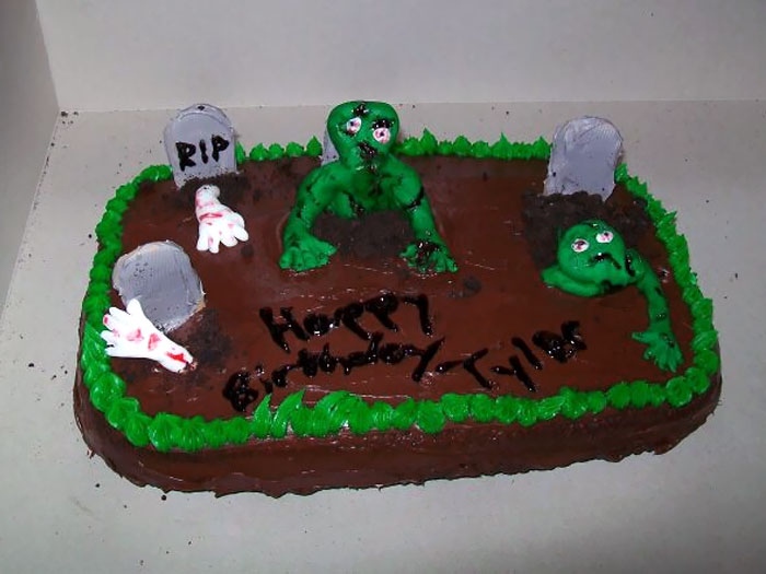 My Attempt At A Zombie Cake For My Son’s Birthday