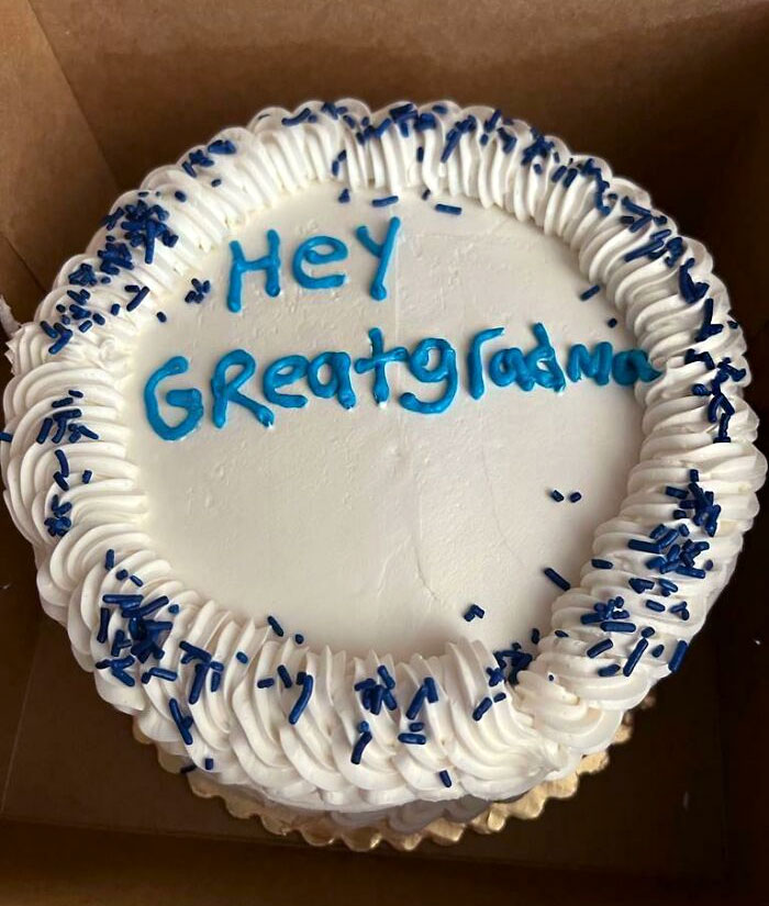My Sister Sent This Cake She Ordered To Our Grandmother To Celebrate Her Pregnancy