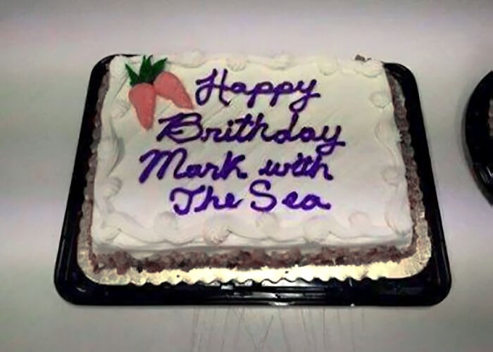 The Cake Decorator Was Told To Spell "Marc" With A "C"