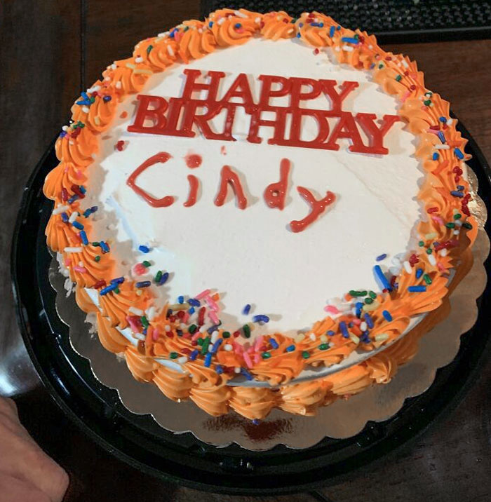 The Neighbor Purchased A Birthday Cake For His Wife